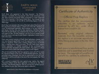 Star Wars eFx Collectibles Darth Maul Lightsaber Signature Edition