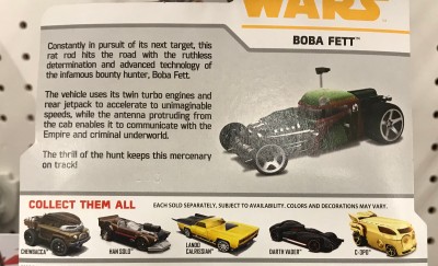 Boba Fett Character Car Card Back
