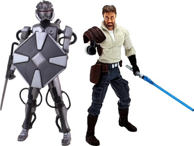 Dark Trooper and Kyle Katarn