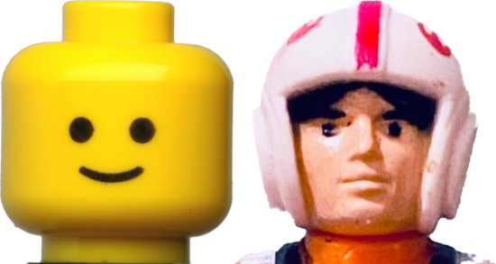 Lego vs Kenner head